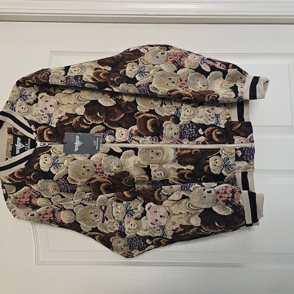 Teddy Bear Patterned Jacket NWT - image 1